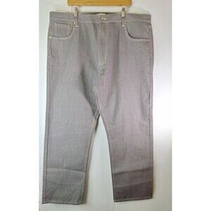 MEMBER'S PROPERTY Denim Wide Leg Baggy Jeans Men's 44x32 Gray Skater Grunge Y2K